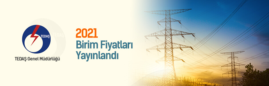 TEDAŞ 2021 Birim Fiyatları Yayınlandı